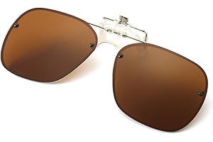 Long Keeper Gepolariseerde zonnebril, clip voor brildragers, clip-on zonnebril voor dames en heren, zonnebril om op bril te steken, 56 mm