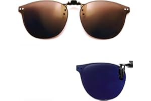 CREYESTAL Clip Gepolariseerde Zonnebril, Optilbaar en Ultralicht, Overbril, zonneclip, Heren, Dames, 100% Anti-UV, CE-gecertificeerd