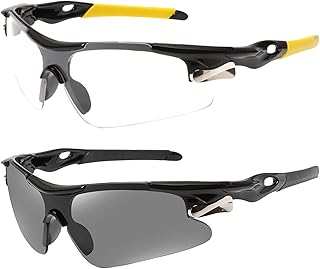 BDSHUNBF 2 stuks fietsbril, sportzonnebril, fietszonnebril voor heren en dames, zonnebril met UV400-bescherming, skibril, ...