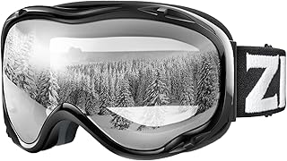 ZIONOR Lagopus Skibril Gespiegelde Snowboard Goggles met OTG UV Bescherming Anti-Fog Sneeuwbril voor Mannen Vrouwen Jeugd
