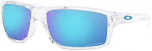 Zonnebril Oakley Gibston voor Heren in de kleur Transparant met Prizm Sapphire gekleurde glazen