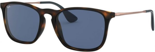Zonnebril Ray-Ban® Chris voor Heren in de kleur Bruin met Dark Blue gekleurde glazen