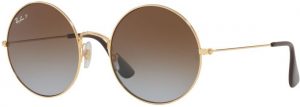Zonnebril Ray-Ban® Ja-Jo voor Dames in de kleur Goud met Light Grey Gradient Brown Polarized gekleurde glazen