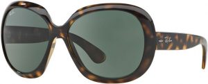 Zonnebril Ray-Ban® Jackie Ohh II voor Dames in de kleur Bruin met Green gekleurde glazen