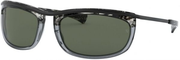 Zonnebril Ray-Ban® Olympian I voor Heren, Dames in de kleur Bruin met Blue gekleurde glazen