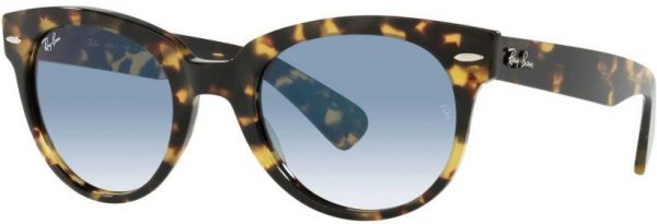 Zonnebril Ray-Ban® Orion voor Heren, Dames in de kleur Geel met Clear Gradient Blue gekleurde glazen