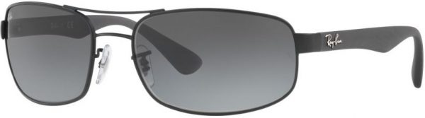Zonnebril Ray-Ban®  voor Heren in de kleur Zwart met Grey Gradient gekleurde glazen