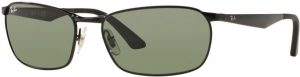 Zonnebril Ray-Ban®  voor Heren in de kleur Zwart met Green gekleurde glazen