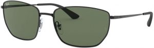 Zonnebril Ray-Ban®  voor Heren in de kleur Zwart met Dark Green gekleurde glazen