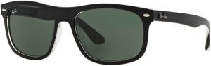 Zonnebril Ray-Ban®  voor Heren in de kleur Zwart met Dark Green gekleurde glazen