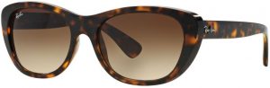 Zonnebril Ray-Ban®  voor Dames in de kleur Bruin met Brown Gradient gekleurde glazen