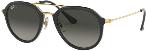 Zonnebril Ray-Ban®  voor Heren, Dames in de kleur Zwart met Grey Gradient gekleurde glazen