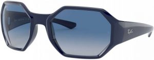 Zonnebril Ray-Ban®  voor Heren, Dames in de kleur Blauw met Grey Gradient Dark Blue gekleurde glazen