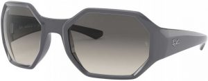 Zonnebril Ray-Ban®  voor Heren, Dames in de kleur Grijs met Grey Gradient Dark Grey gekleurde glazen