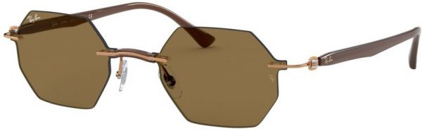 Zonnebril Ray-Ban®  voor Heren, Dames in de kleur Bruin met Dark Brown gekleurde glazen