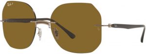Zonnebril Ray-Ban®  voor Dames in de kleur Bruin met Polar Dark Brown gekleurde glazen