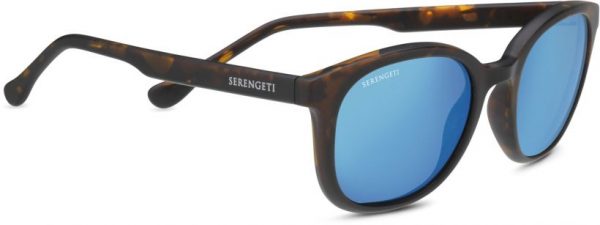 Zonnebril Serengeti  voor Dames in de kleur Zwart met 555nm Blue gekleurde glazen