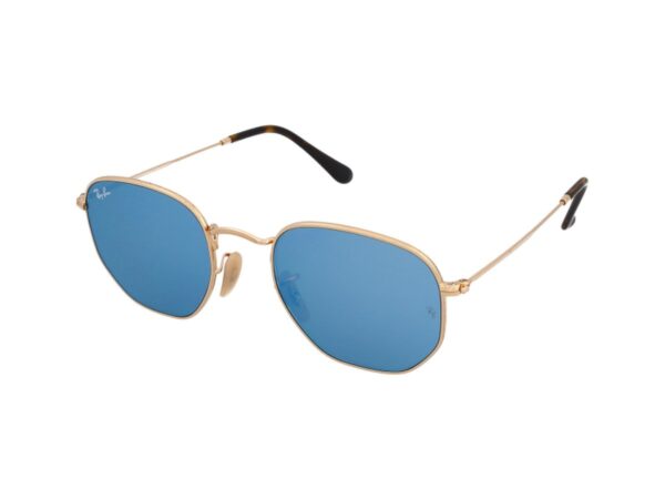 Koffie Ray-Ban RB3548N 001/9O - Hexagonal (Flat) - zonnebril - Goud / Lichtblauw Gradiënt Flash - 48mm