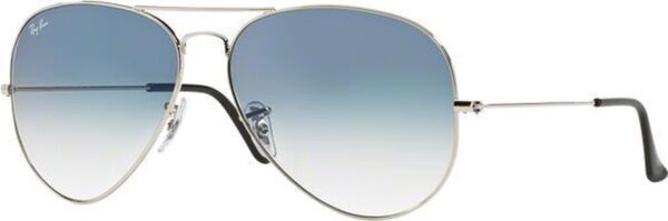 Koffie Ray-Ban RayBan Aviator Gradiënt zonnebril - zilver montuur met lichtblauwe gradiënt lenzen - 55 mm - RB3025 003/3F 55-14